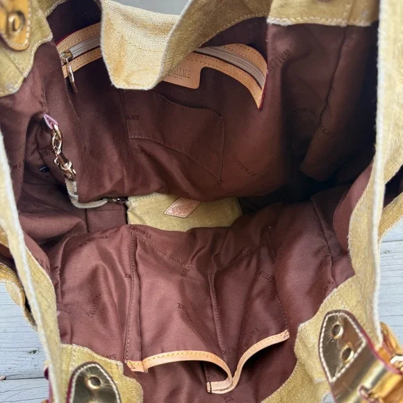 MZ Wallace tote bag purse in gold nylon - Picture 9 of 14